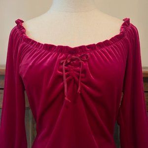Vintage Betsey Johnson Velvet Top